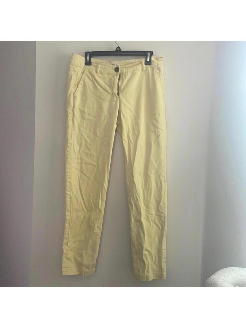 Cabi Womens Low Rise Sunshine Yellow Coast Crop Pants Style 820 Size 6